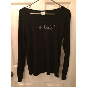 Black long sleeve rhinestones